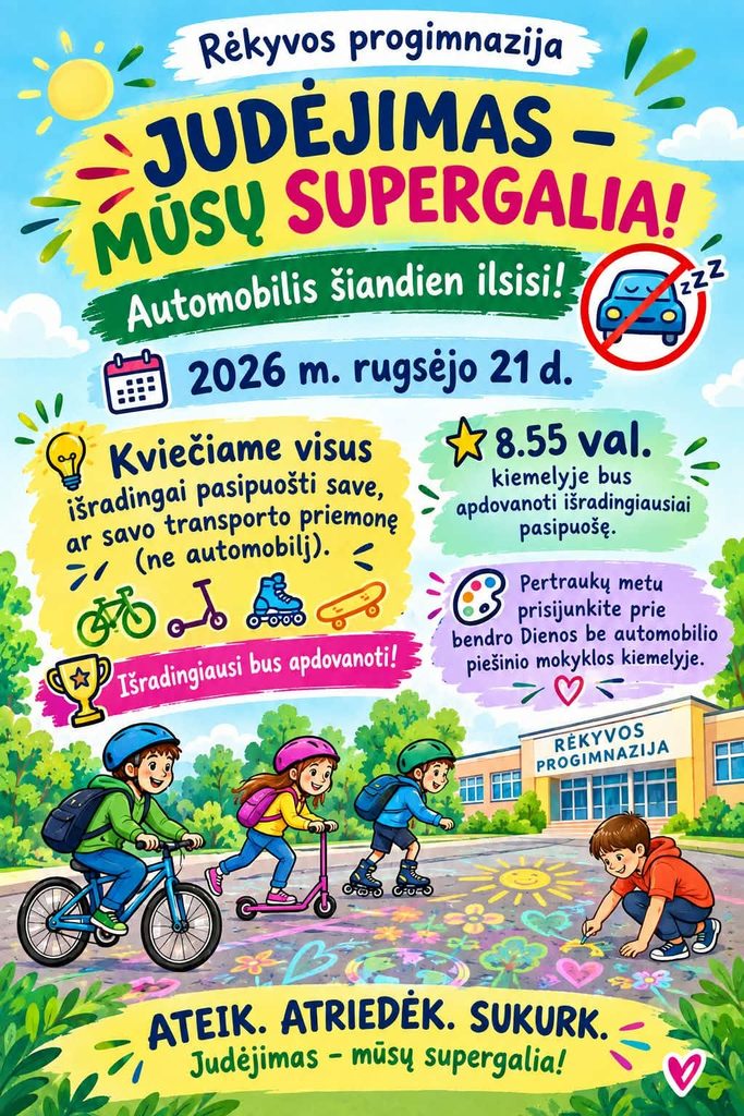 ATVYK. PASIPUOŠK. NUPIEŠK!